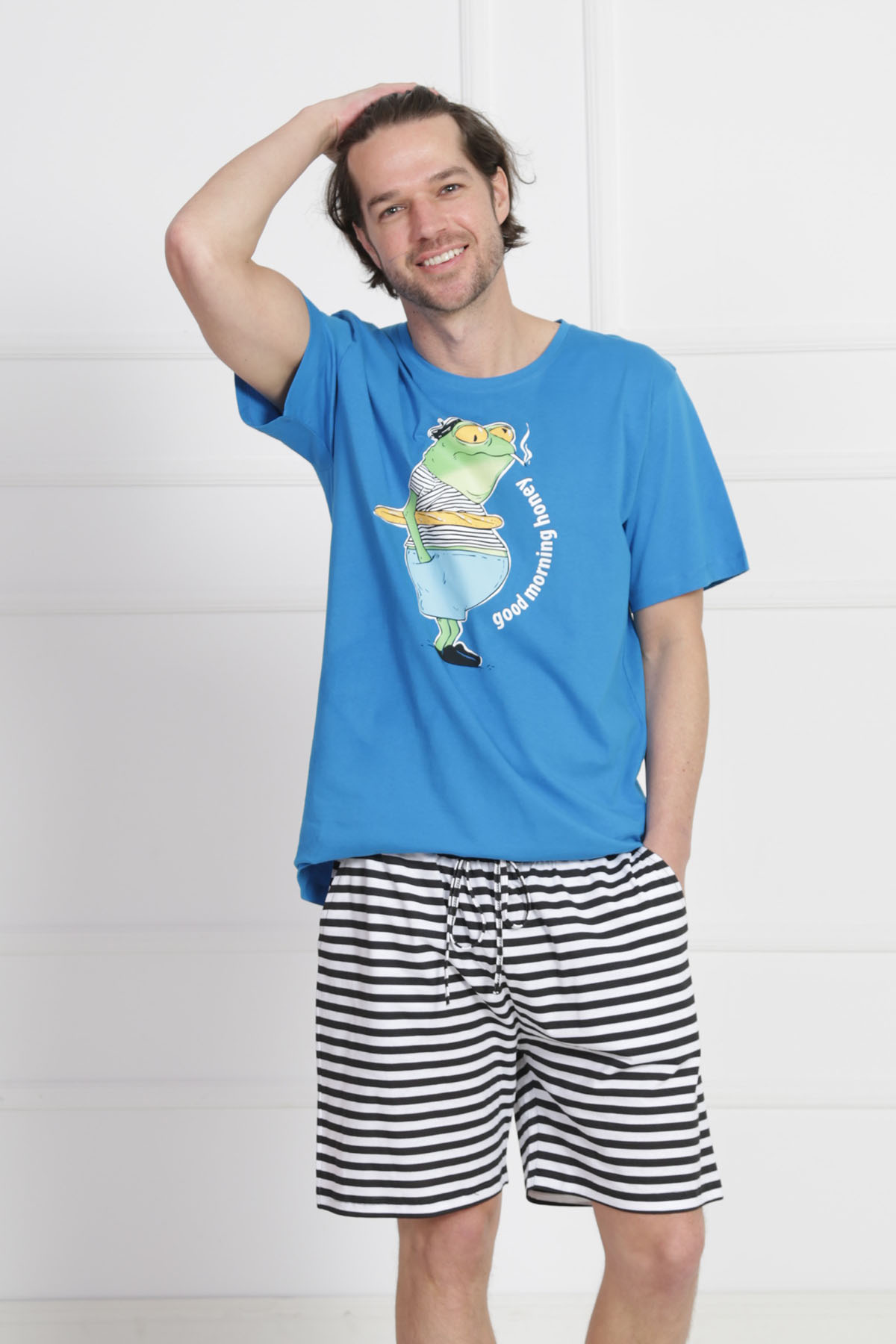 Gazzaz Pamuk Şortlu Pijama Takım