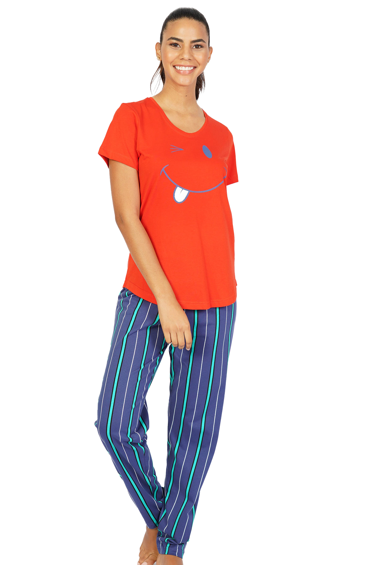 Pamuklu Kısa Kol Pijama Takım
