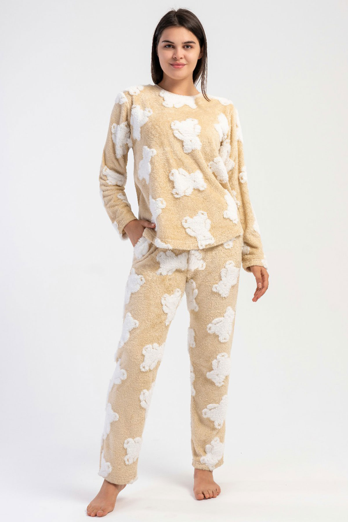 Kadın Welsoft Uzun Kol Pijama Takım
