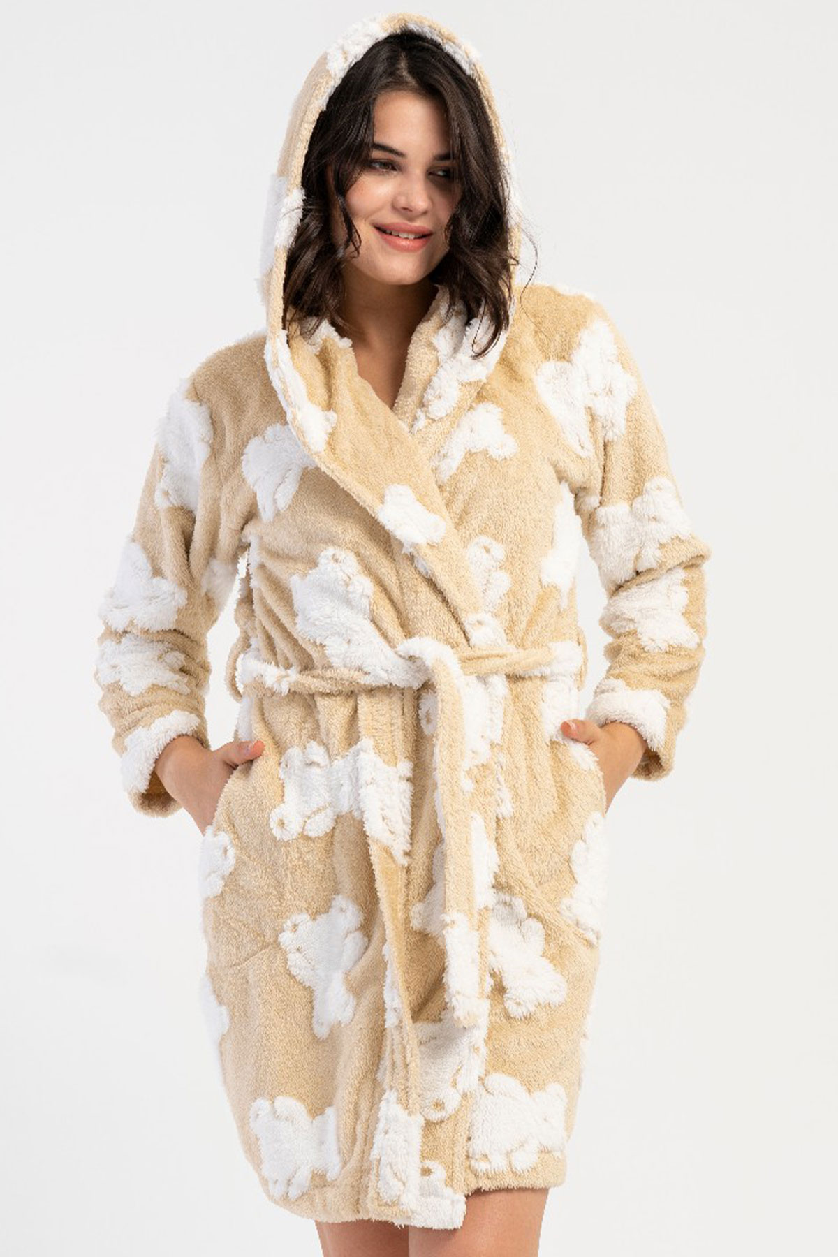 Kadın Welsoft Kapsonlu Sabahlık
