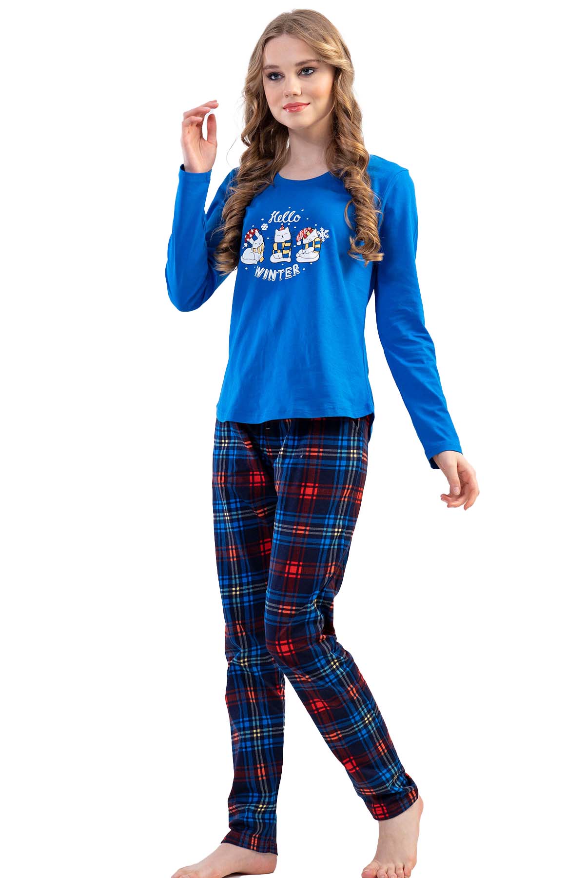 Pamuklu Uzun Kol Pijama Takım

