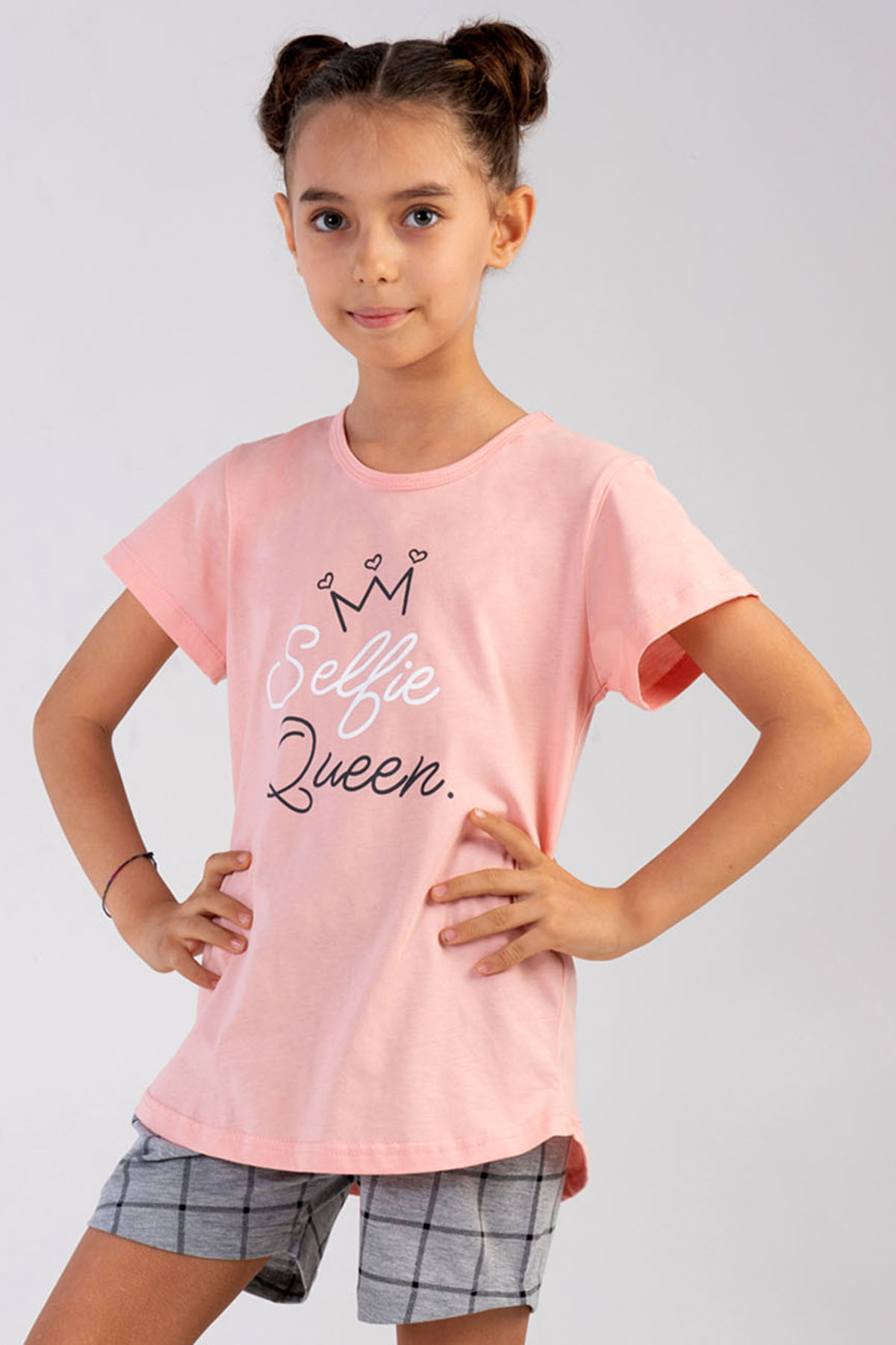 Kız Çocuk Kısa Kol Şortlu Pijama Takım
