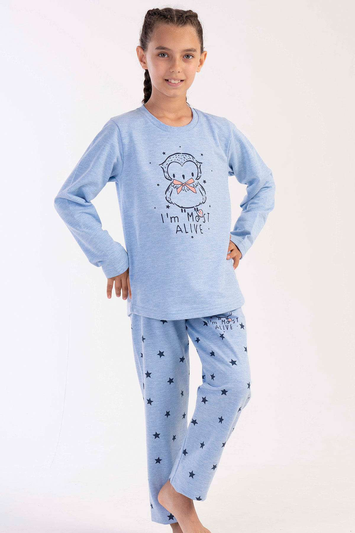 Kız Çocuk Uzun Kol Pijama Takım

