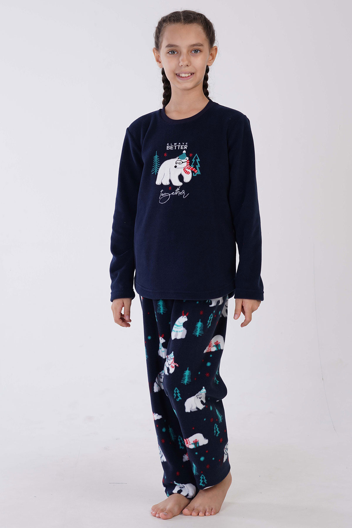 Kız Çocukpolar Uzun Kol Pijama Takım(9-10/15-16)

