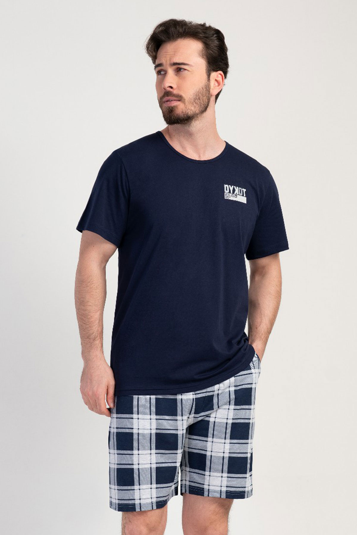 Erkek Kısa Kol Şortlu Pijama Takım

