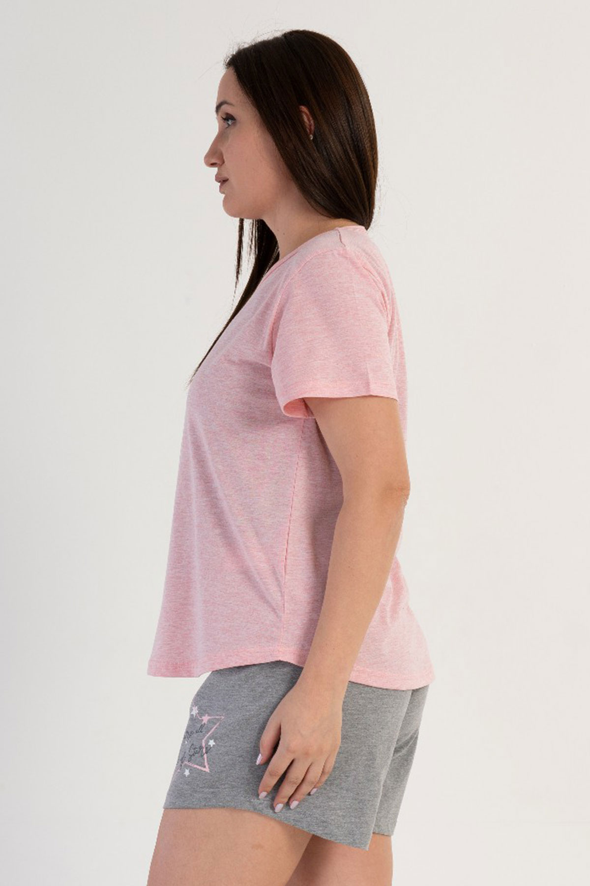Kadın Büyük Beden Kısa Kol Şortlu Pijama Takım
