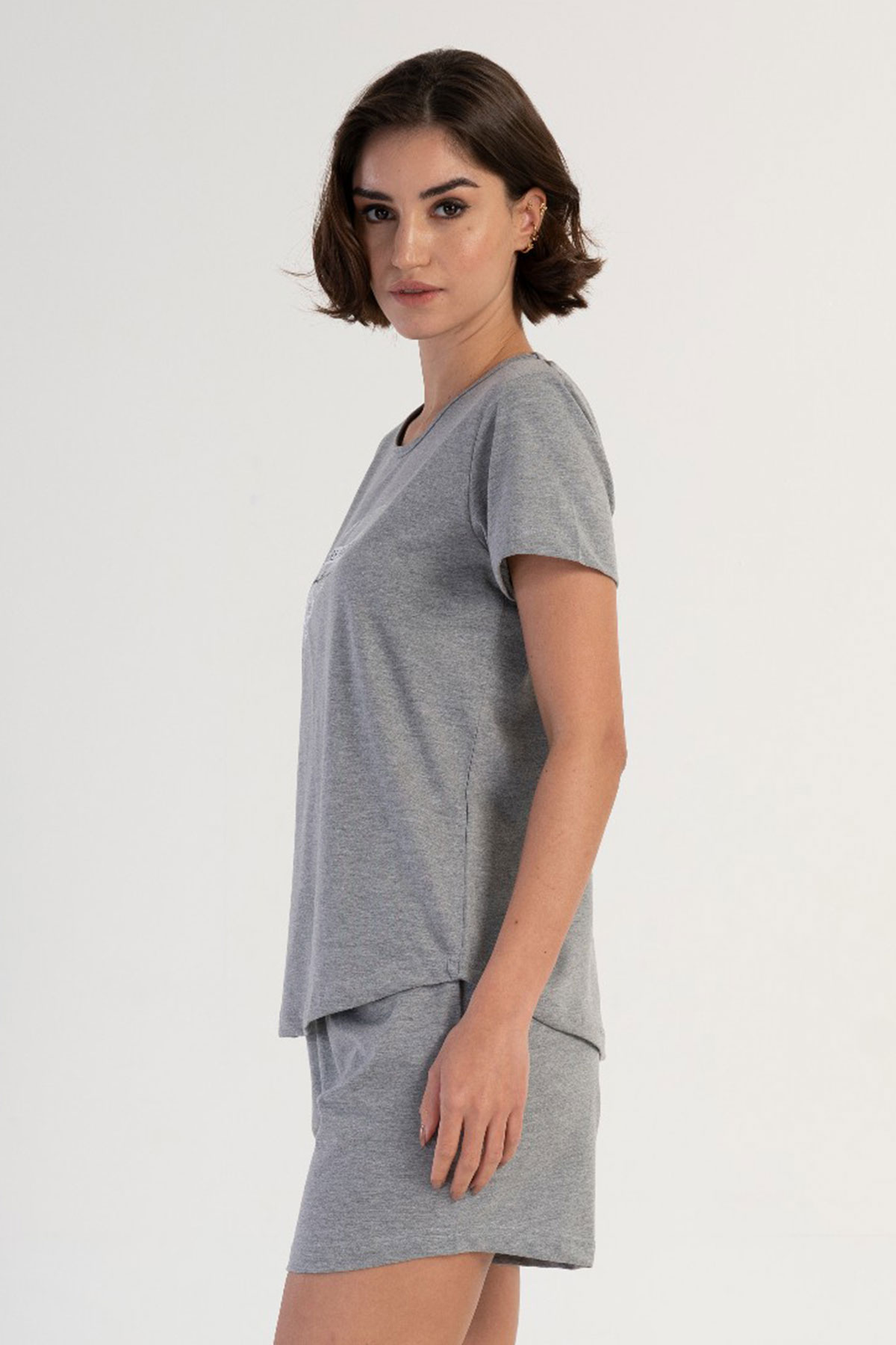 Kadın Kısa Kol Şortlu Pijama Takım
