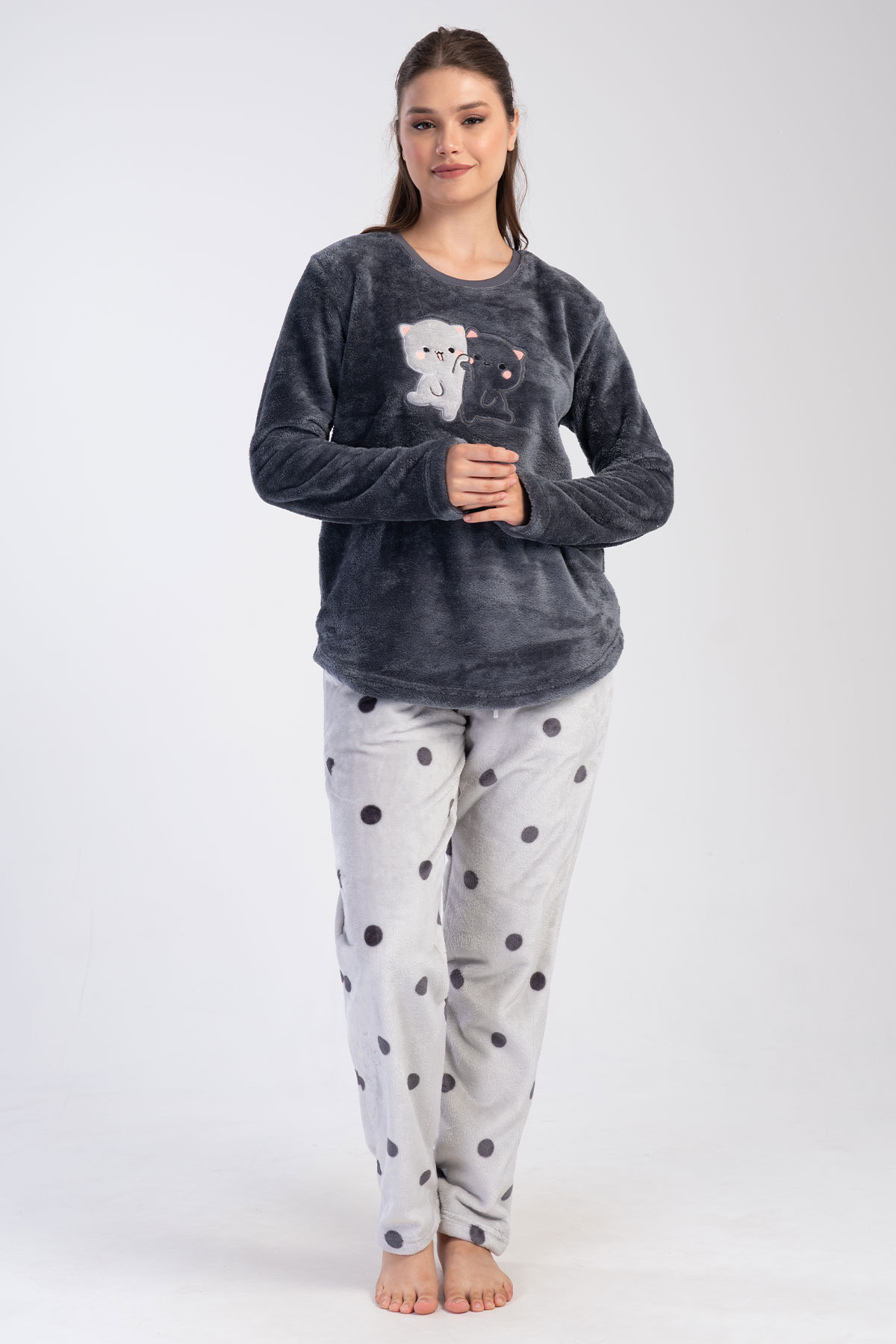 Kadın Welsoft Uzun Kol Pijama Takım
