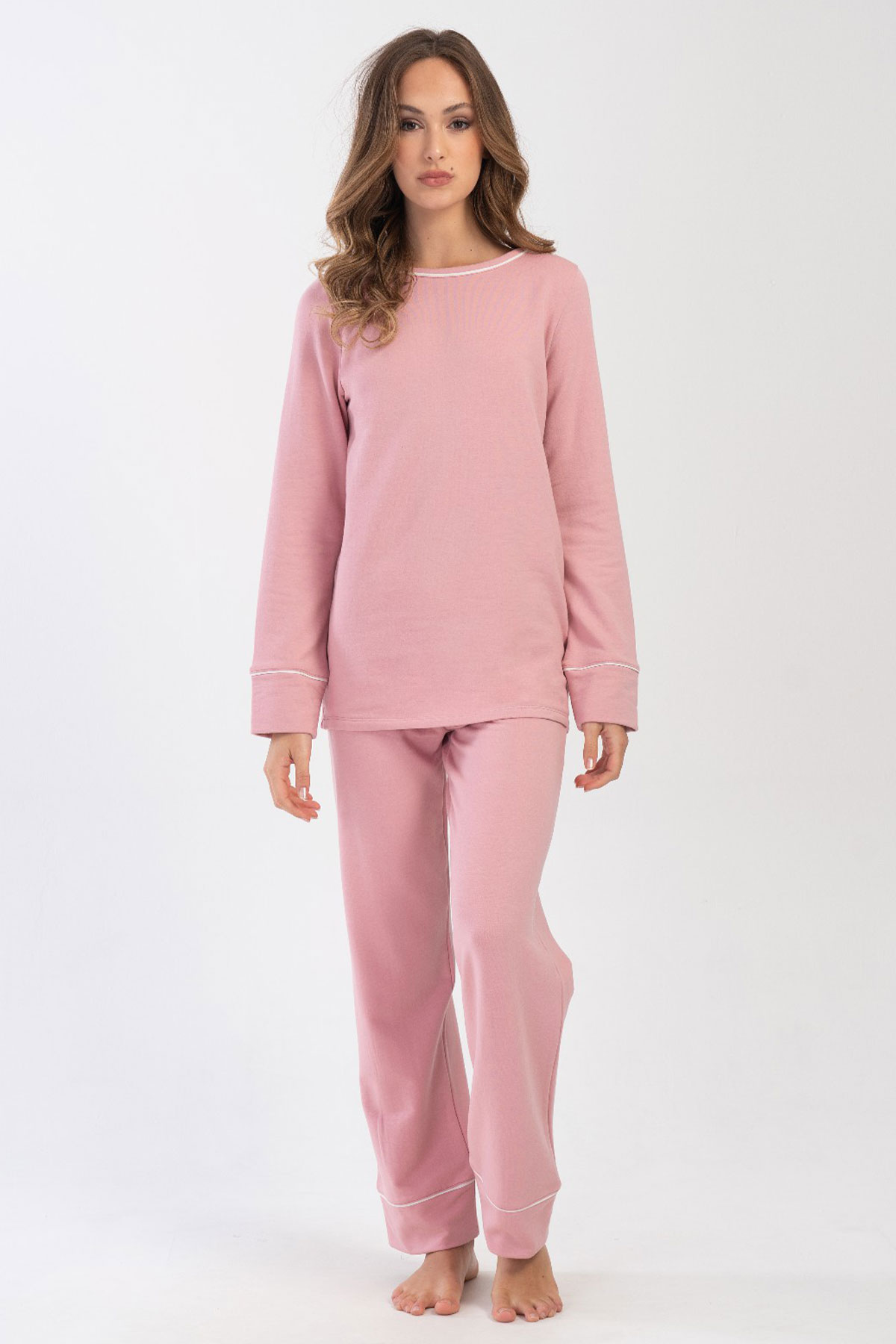 Kadın Modal Uzun Kol Pijama Takım
