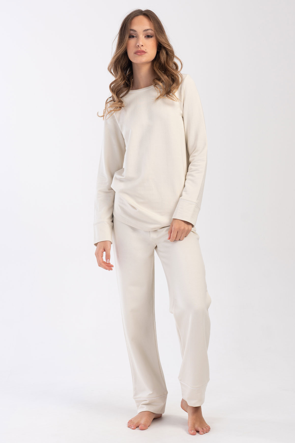 Kadın Modal Uzun Kol Pijama Takım
