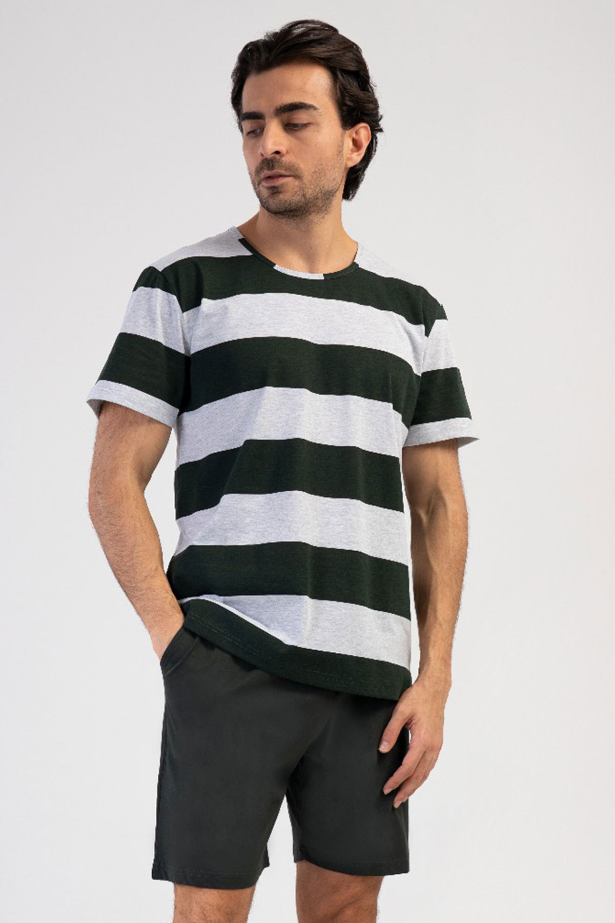 Erkek Kısa Kol Şortlu Pijama Takım
