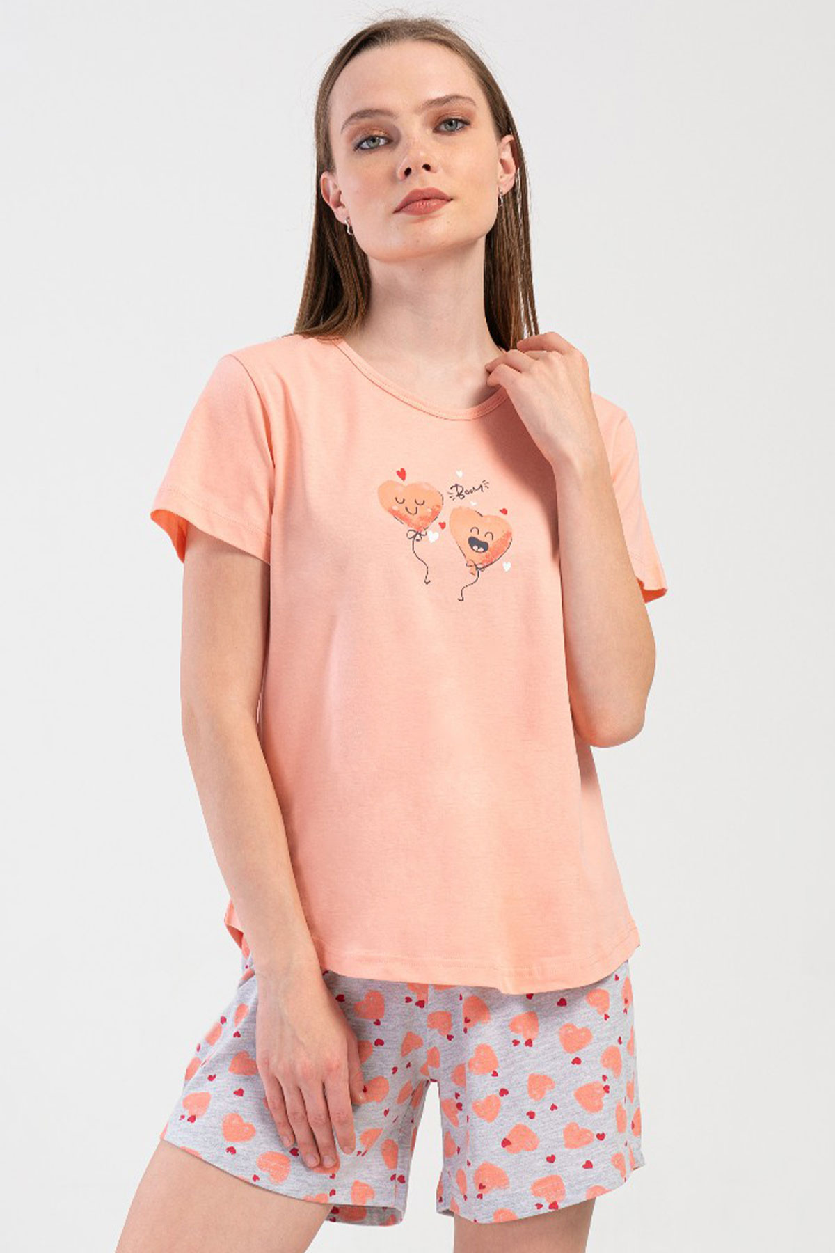 Kadın Kısa Kol Şortlu Pijama Takım
