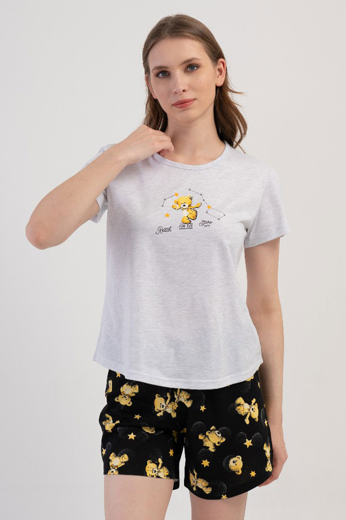 Kadın Kısa Kol Şortlu Pijama Takım
