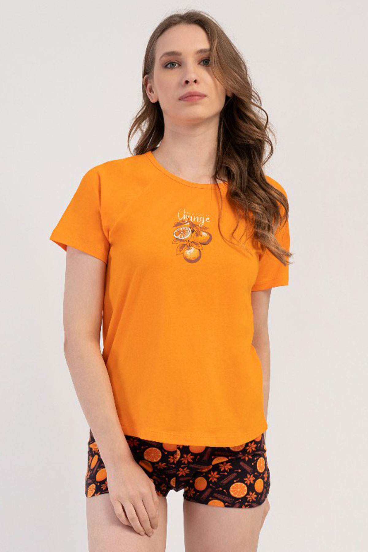 Pamuklu Kadın Kısa Kol Şortlu Pijama Takım

