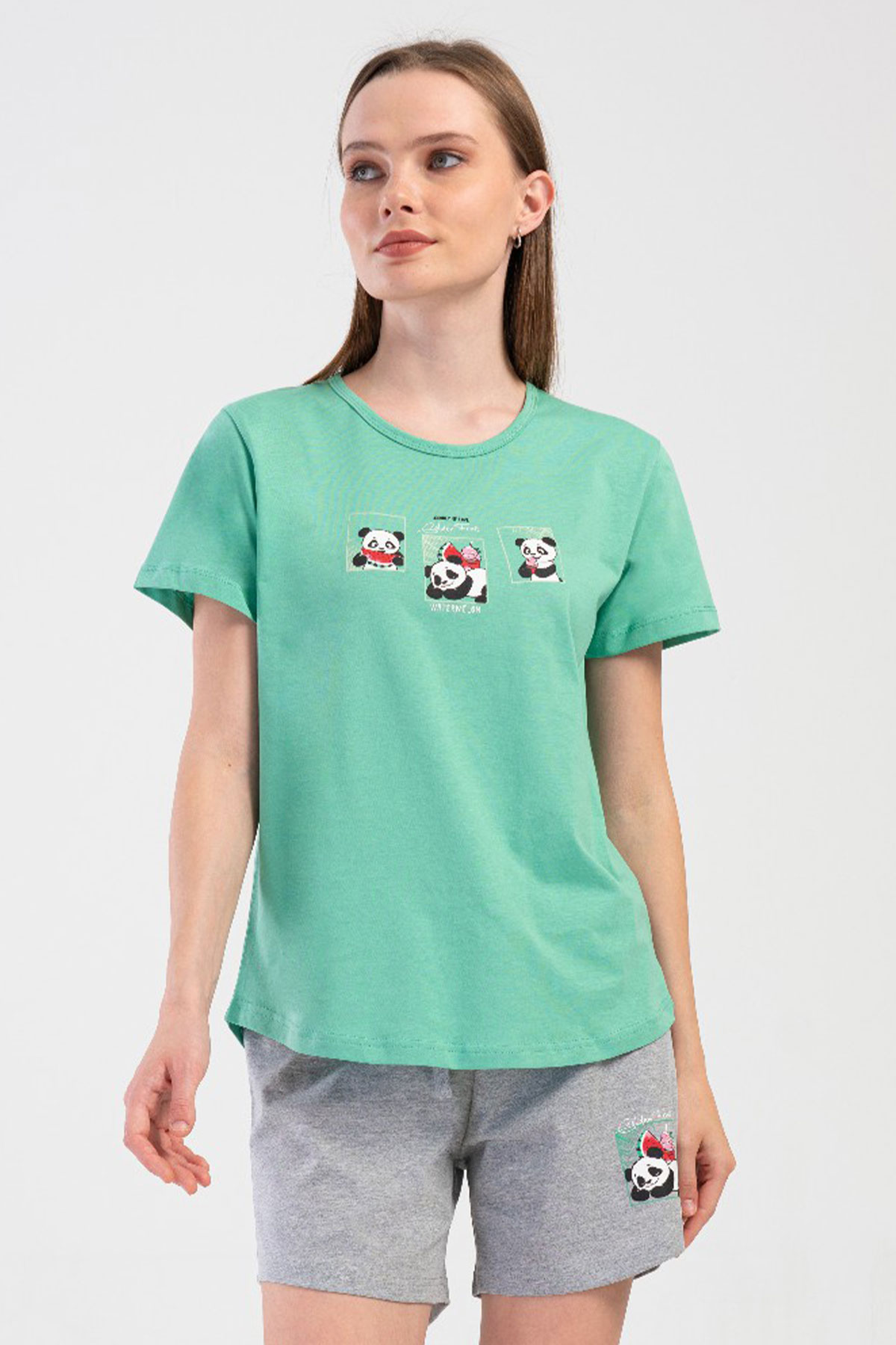 Kadın Kısa Kol Şortlu Pijama Takım
