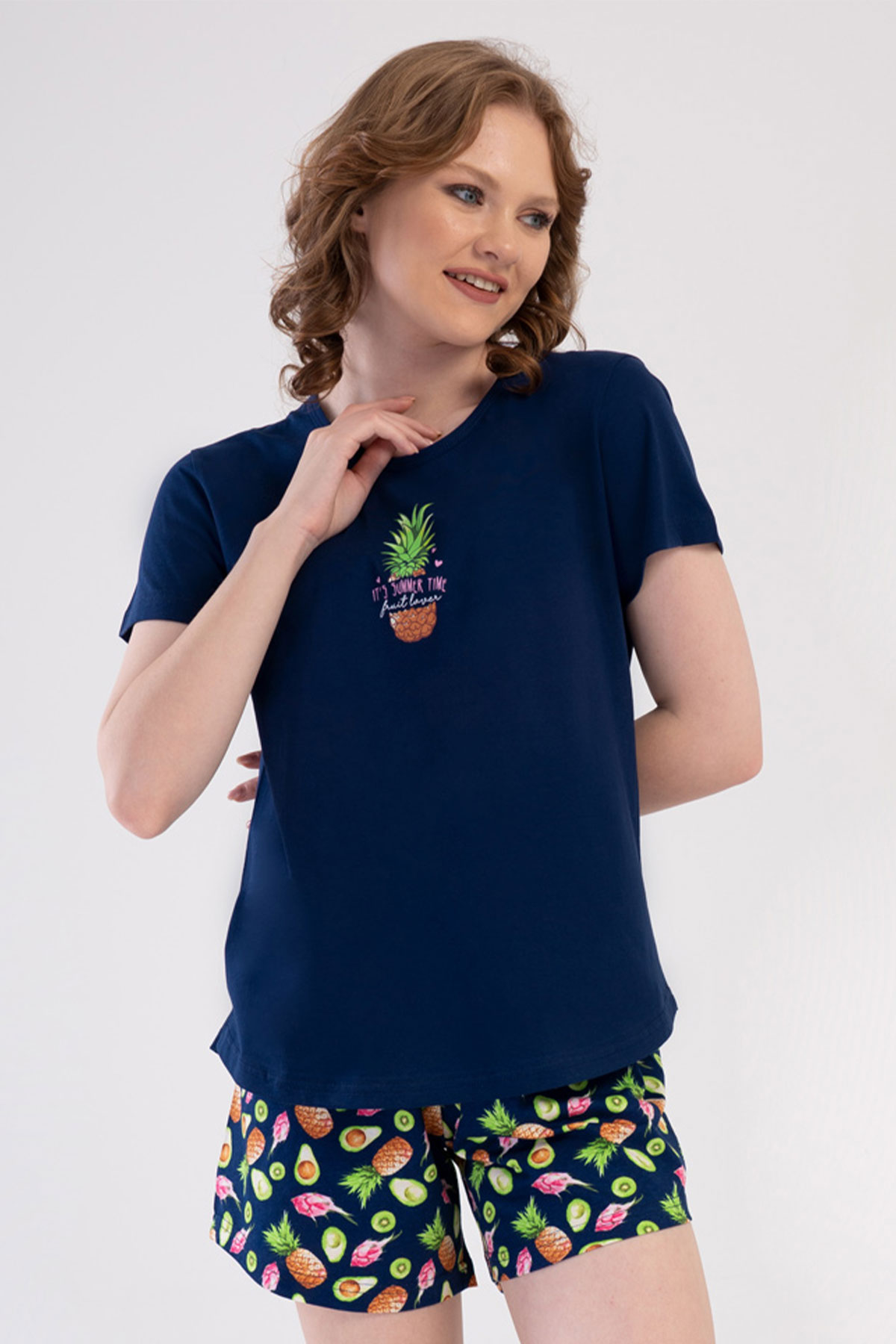 Pamuklu Kadın Kısa Kol Şortlu Pijama Takım
