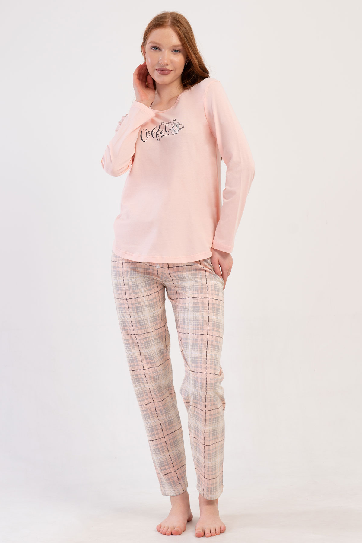 Pamuklu Kadın Uzun Kol Pijama Takım
