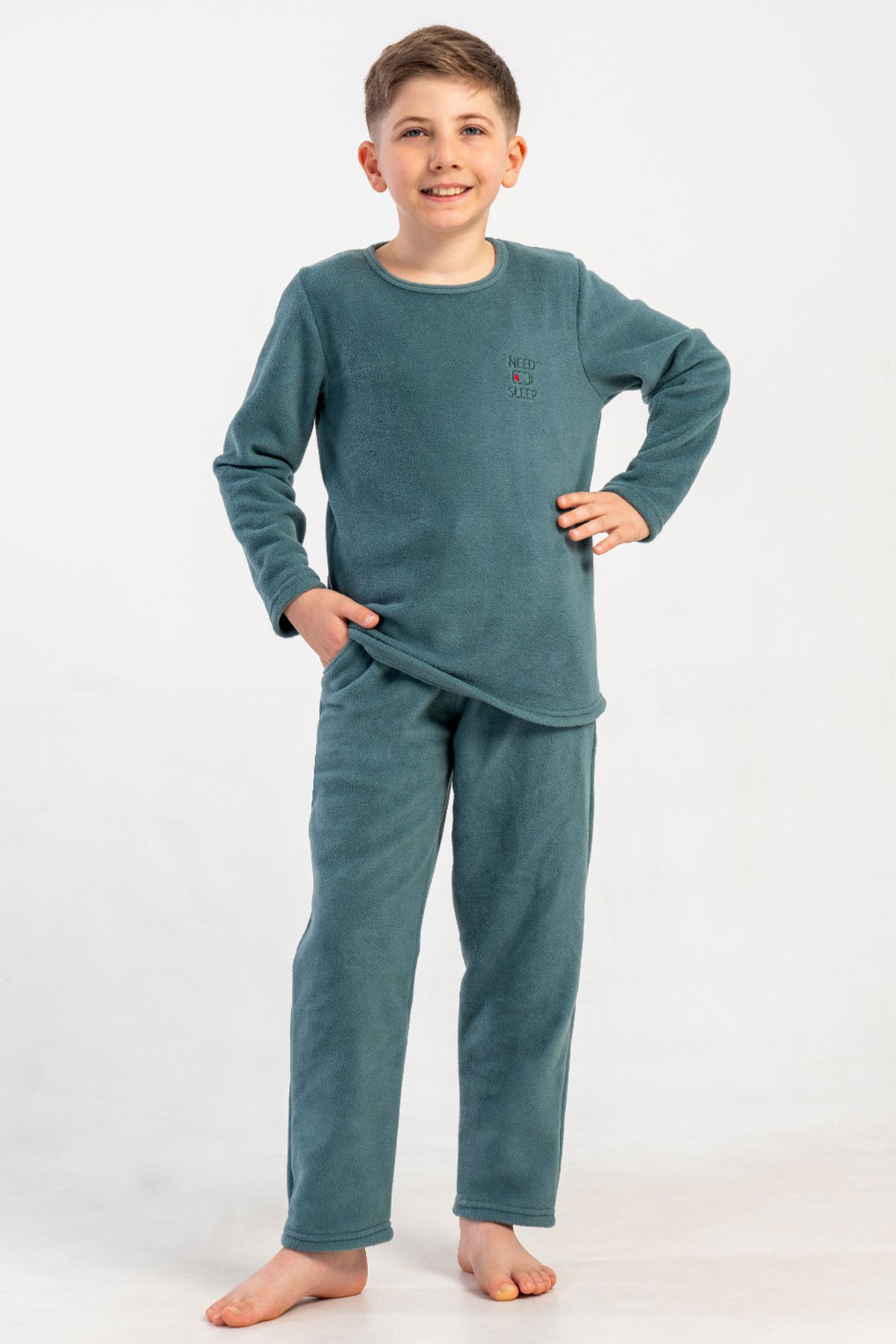 Erkek Çocuk polar Uzun Kol Pijama Takım(7-8/13-14)
