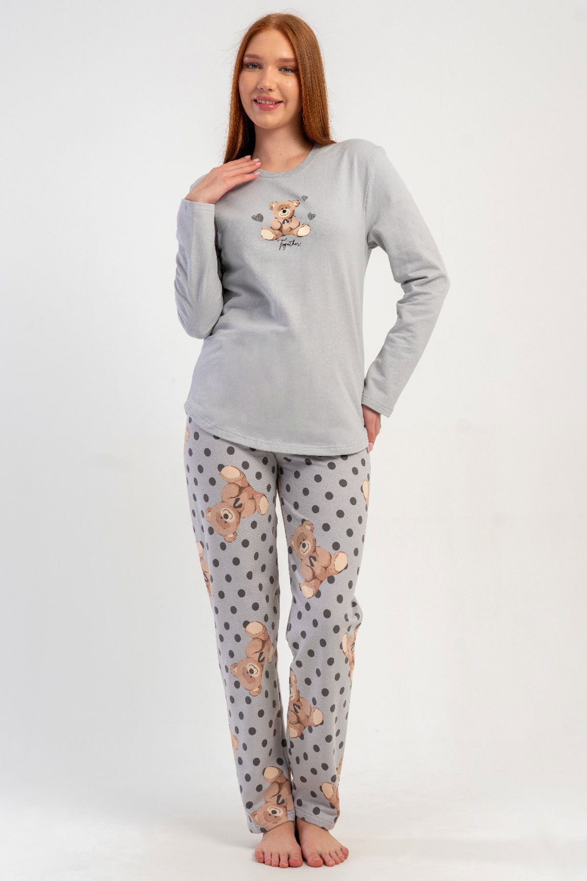 Pamuklu Kadın Uzun Kol Pijama Takım
