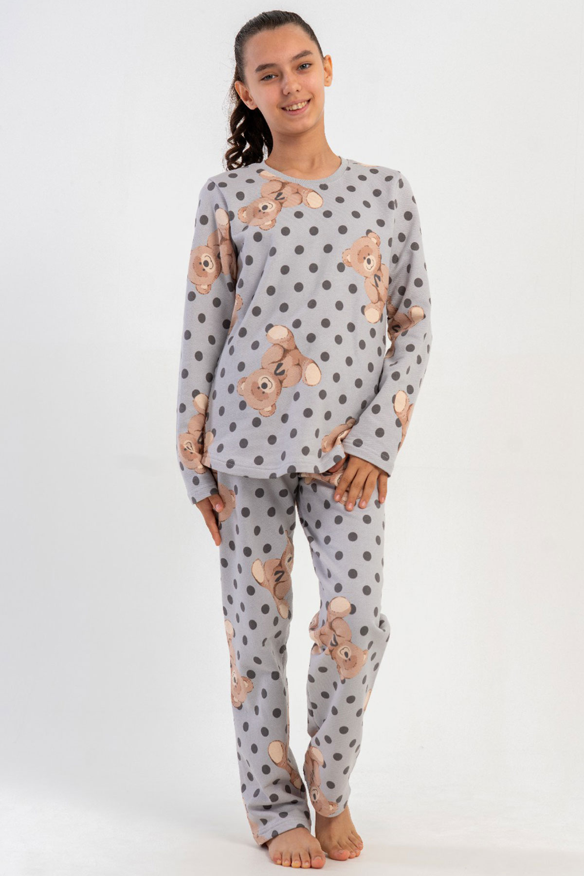 Pamuklu Kız Çocuk Uzun Kol Pijama Takım(7-8/13-14)
