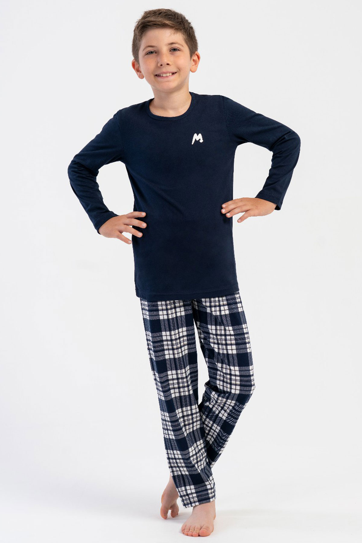 Pamuklu Erkek Çocuk Uzun Kol Pijama Takım(9/10-15/16)
