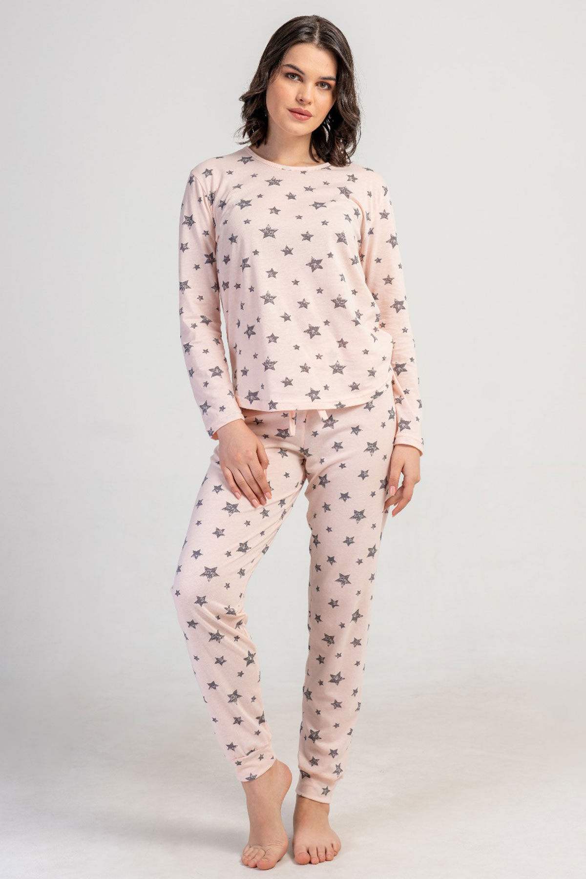 Pamuklu Kadın Uzun Kol Pijama Takım
