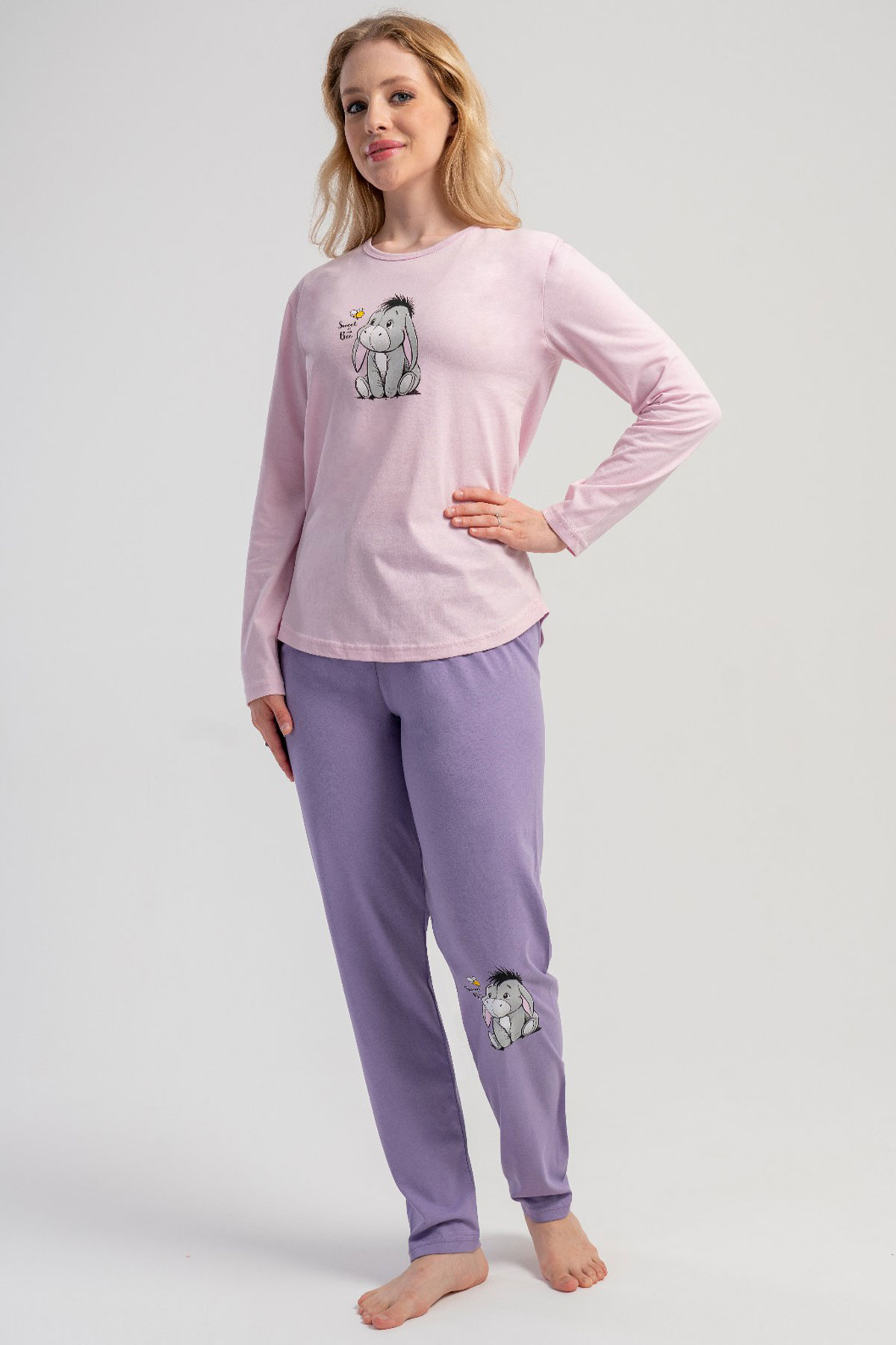 Pamuklu Kadın Uzun Kol Pijama Takım
