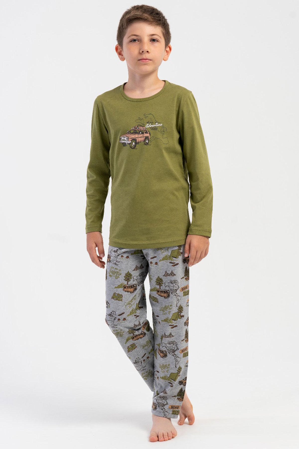 Erkek Çocuk Uzun Kol Pijama Takım(9/10-15/16)
