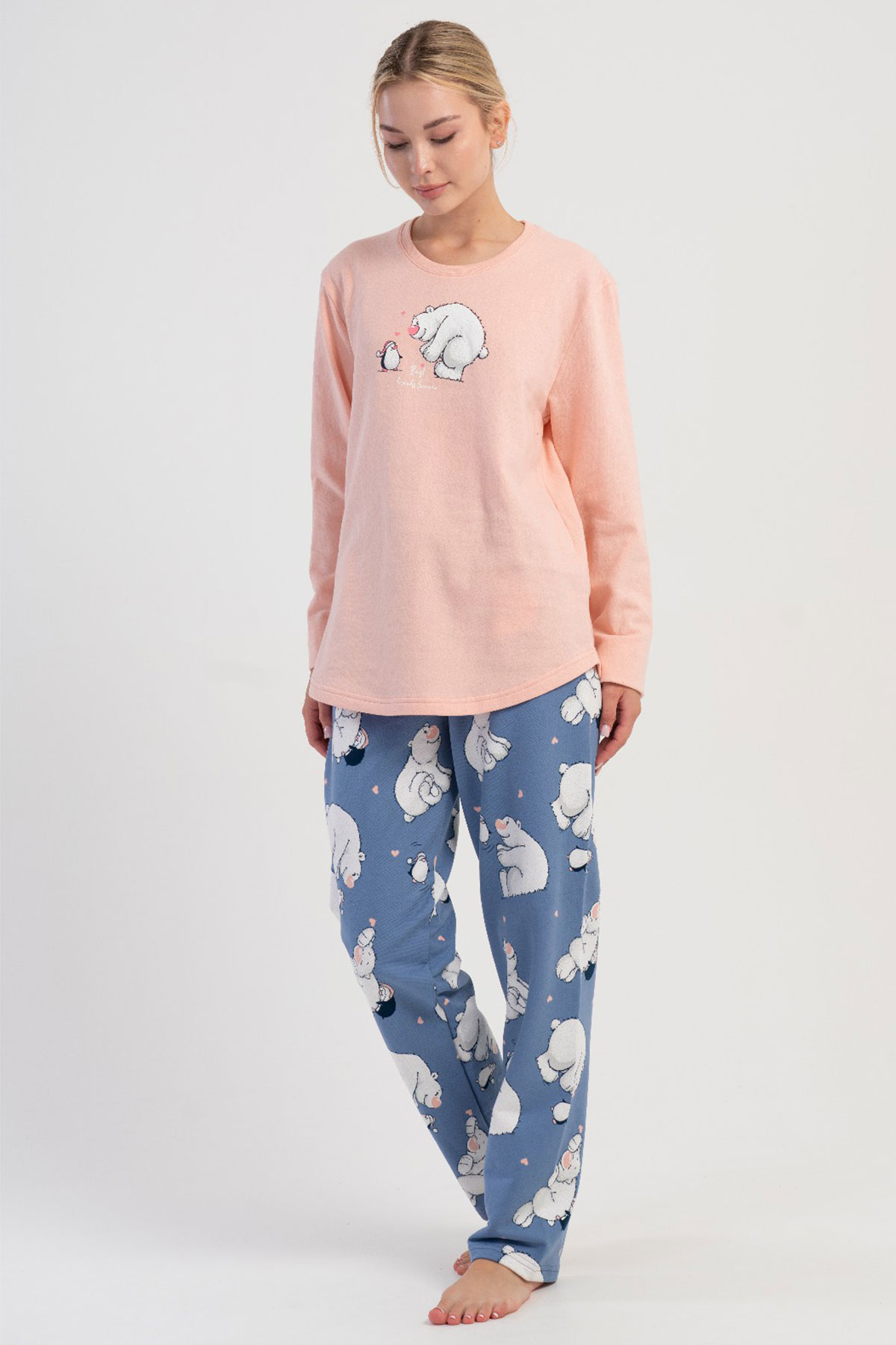 Pamuklu Kadın Uzun Kol Pijama Takım
