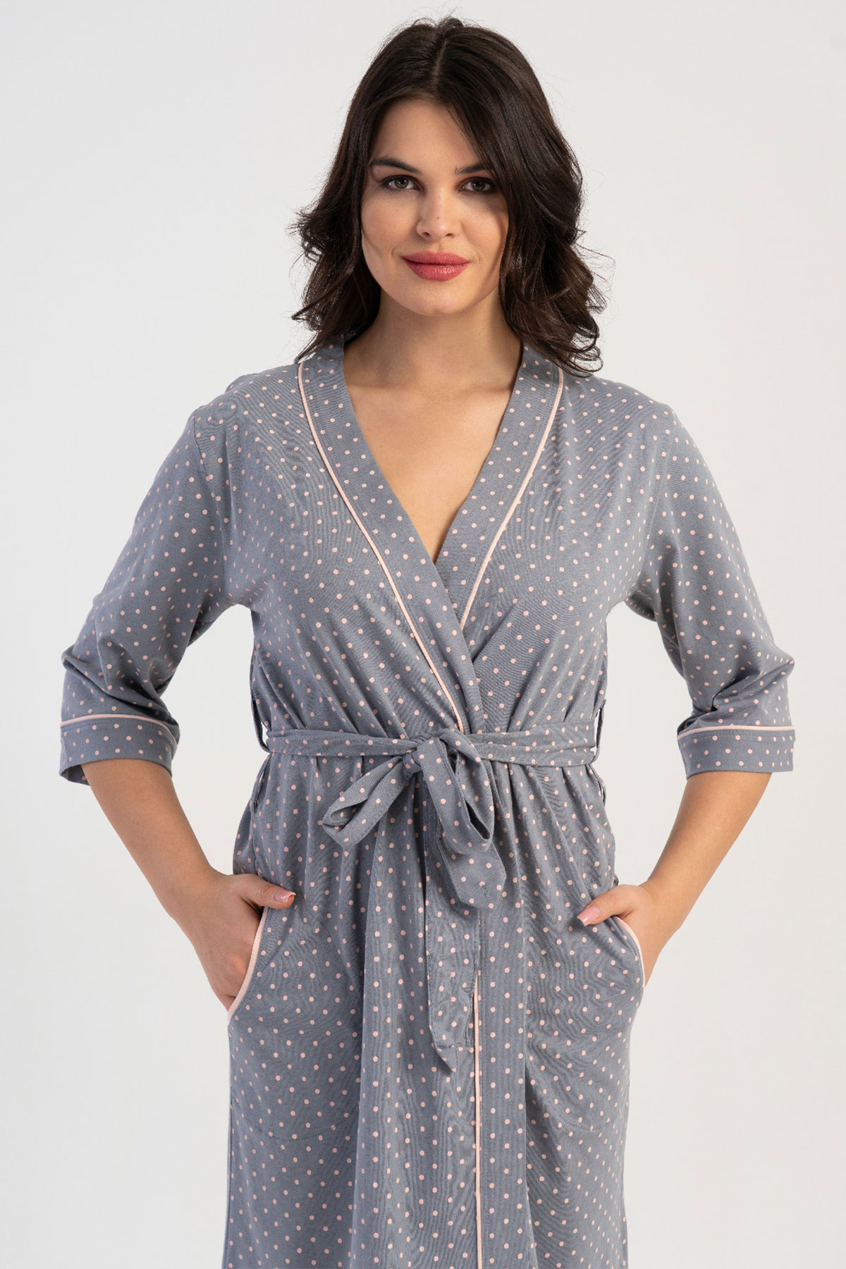 Pamuklu Kadın 3/4Kol Sabahlık
