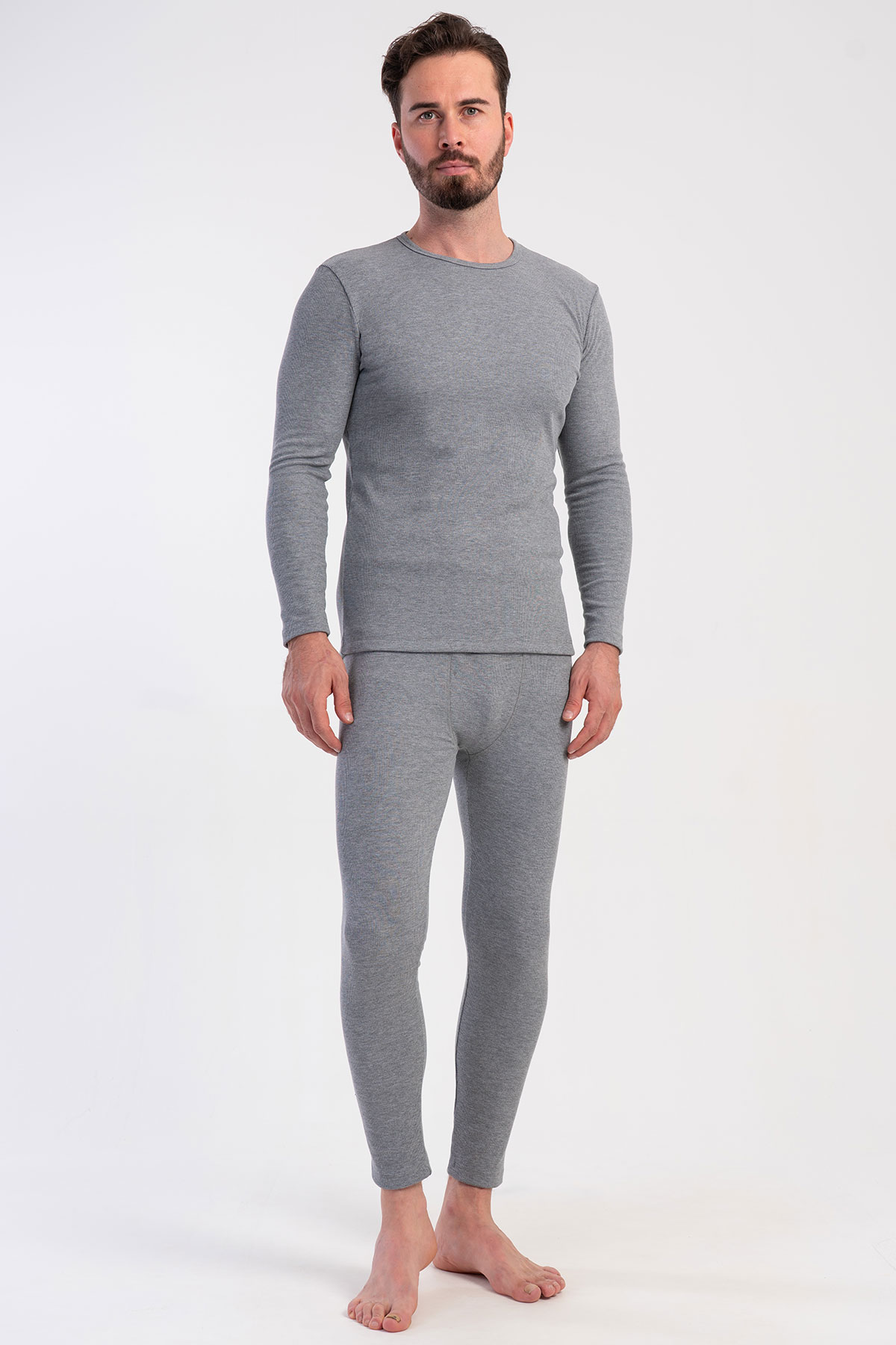 Pamuklu Erkek Kaskorse Uzun Kol Uzun Paca Iclık Takım
