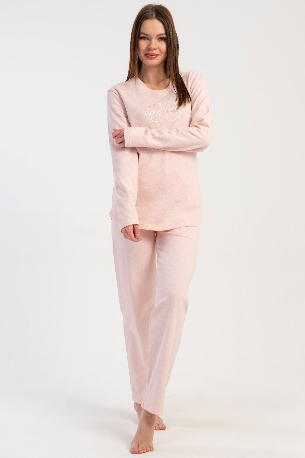 Pamuklu Kadın Uzun Kol Pijama Takım
