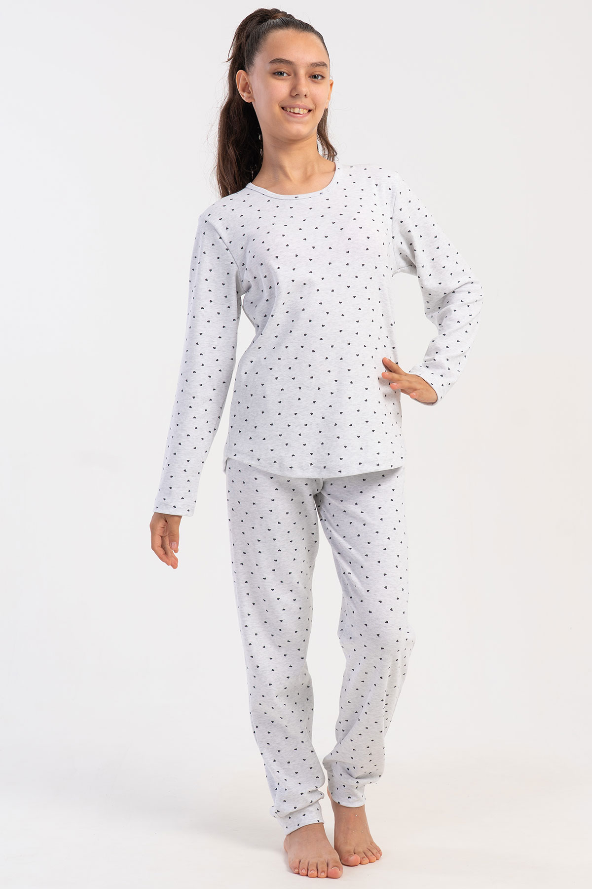 Kız Çocukkaskorse Uzun Kol Pacası Pijama Takım(5/6-9/10)
