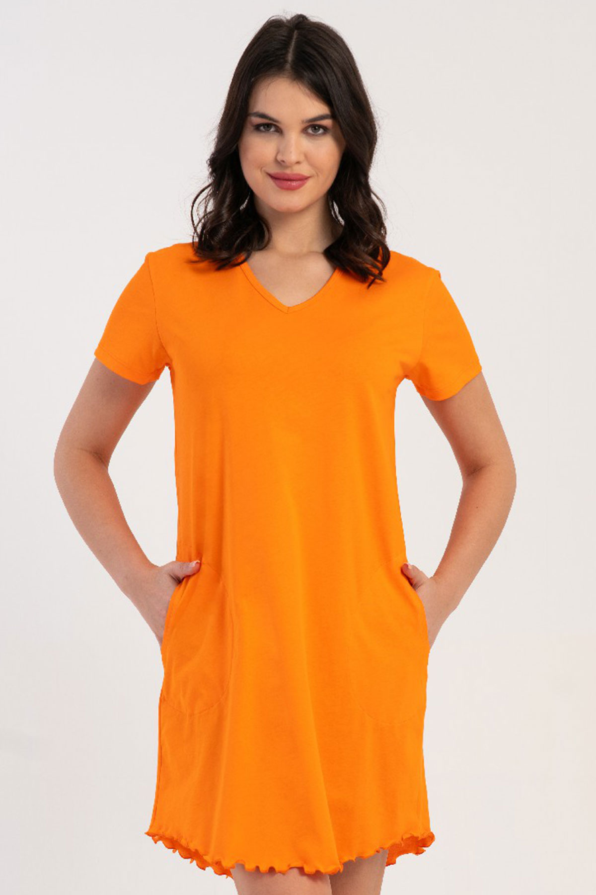 Pamuklu Kadın Kısa Kol Gecelik
