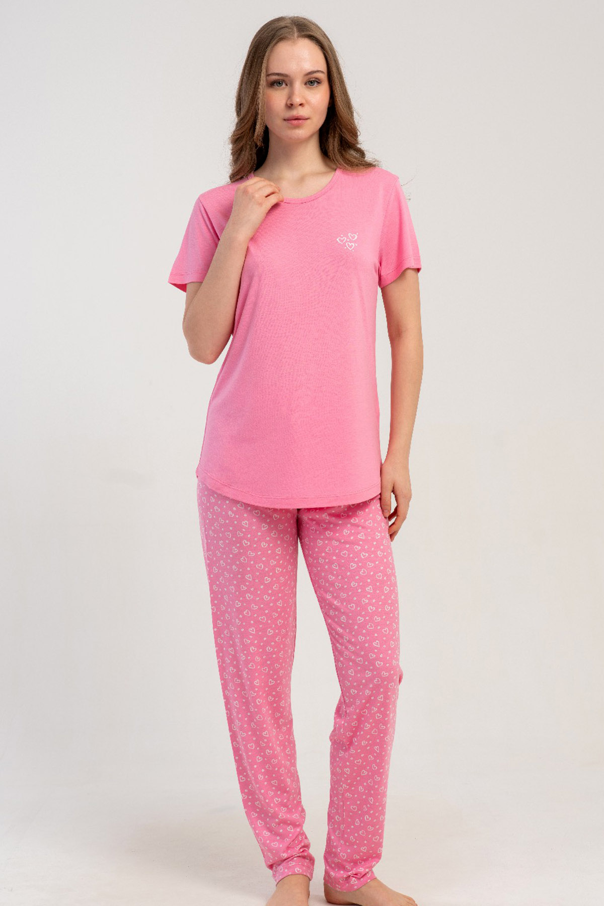 Kadın P.Vıscon Kısa Kol Pijama Takım

