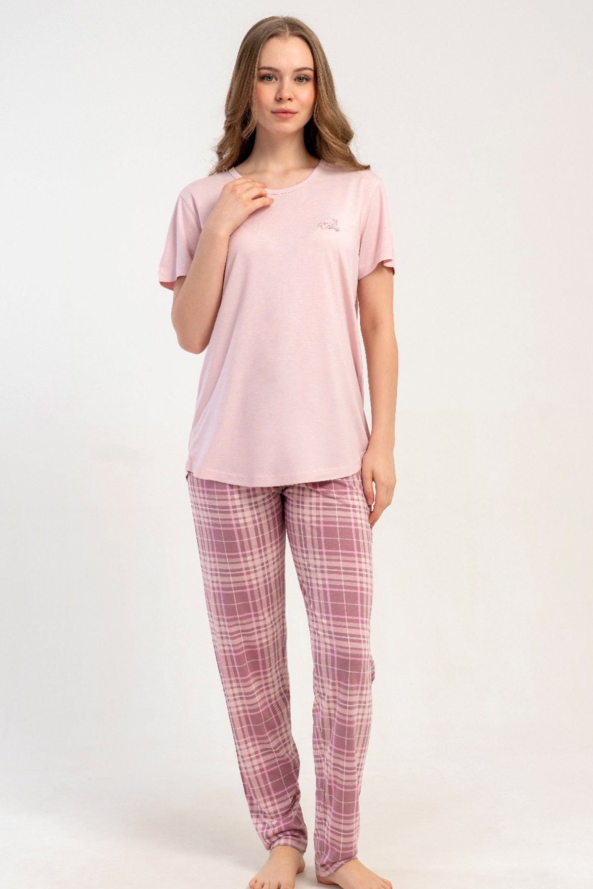 Kadın P.Vıscon Kısa Kol Pijama Takım
