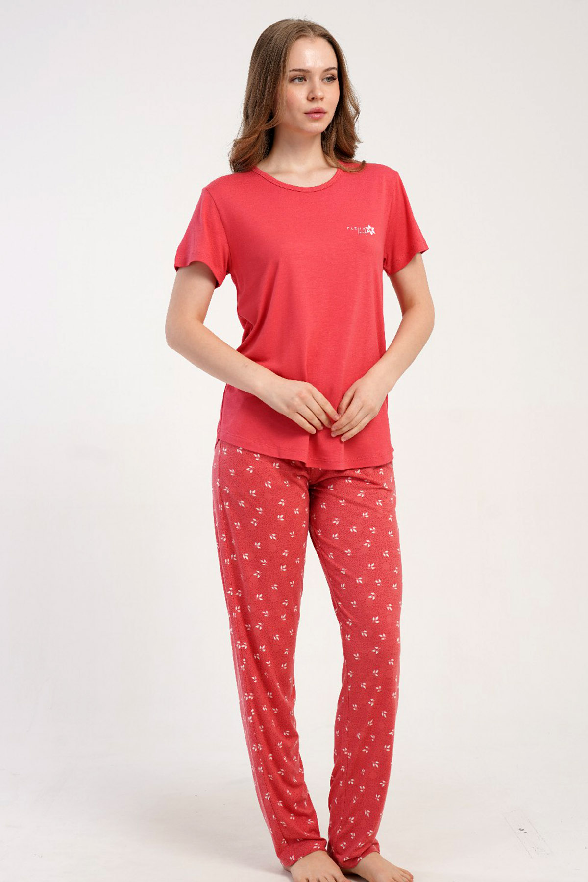 Kadın P.Vıscon Kısa Kol Pijama Takım
