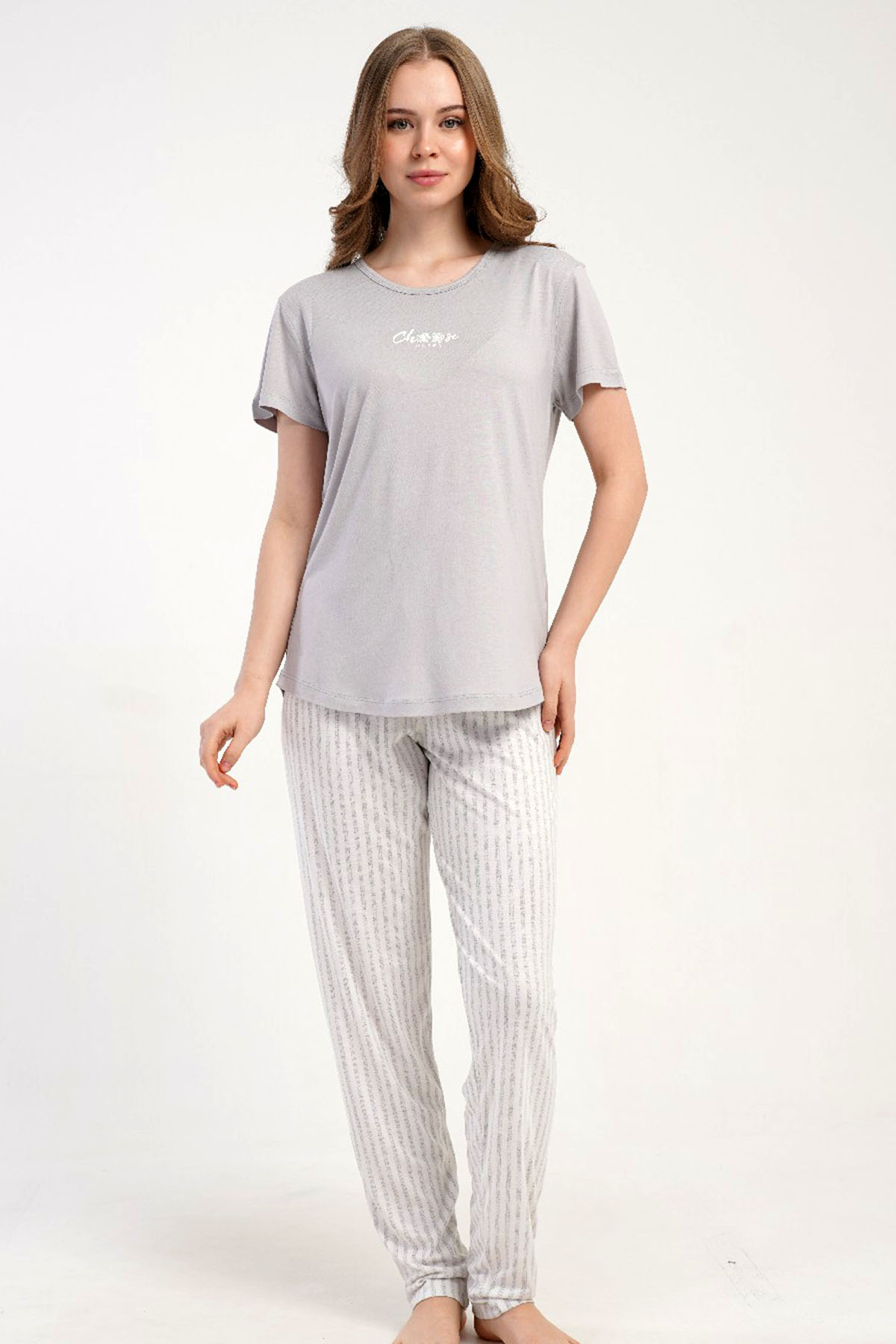 Kadın P.Vıscon Kısa Kol Pijama Takım

