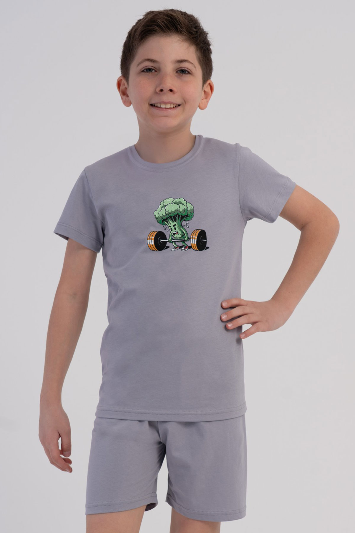 Pamuklu Erkek Çocuk Kısa Kol Şortlu Pijama Takım(9/10-15/16)
