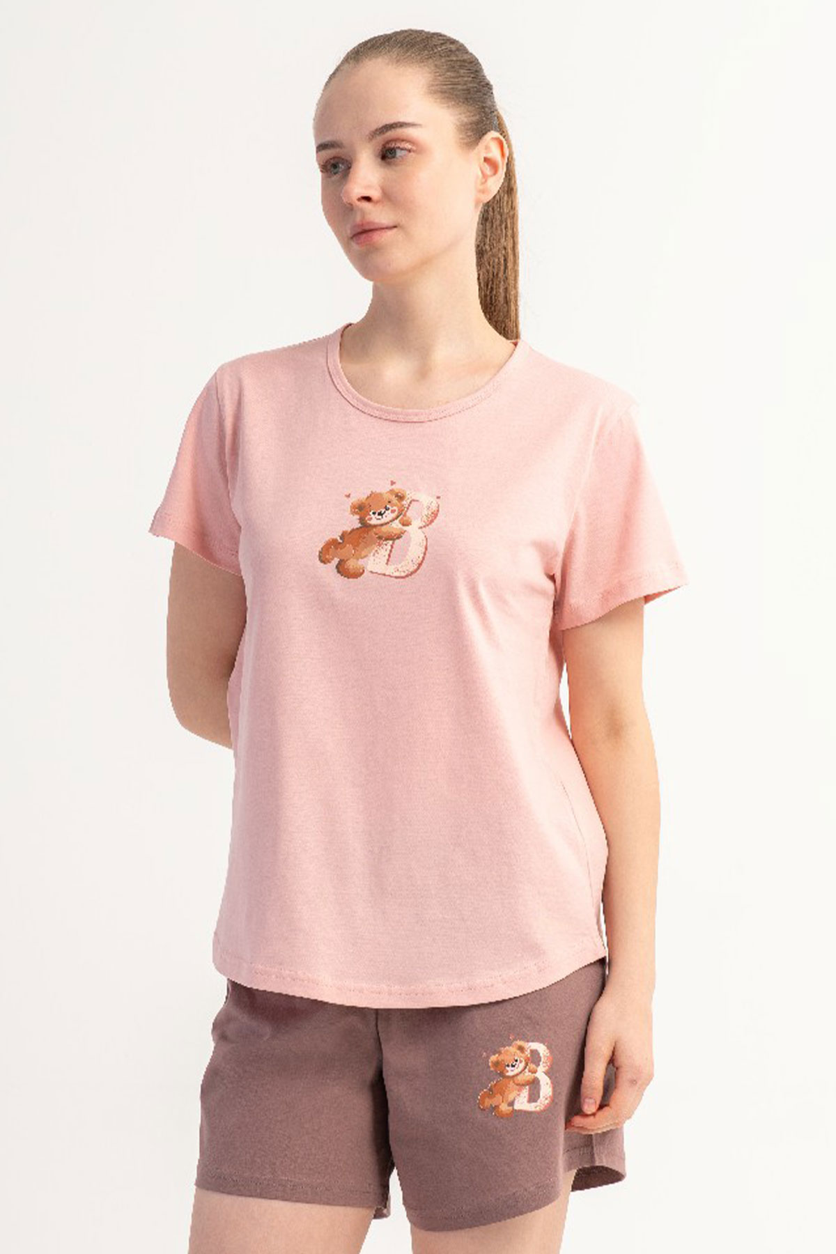 Pamuklu Kadın Kısa Kol Şortlu Pijama Takım
