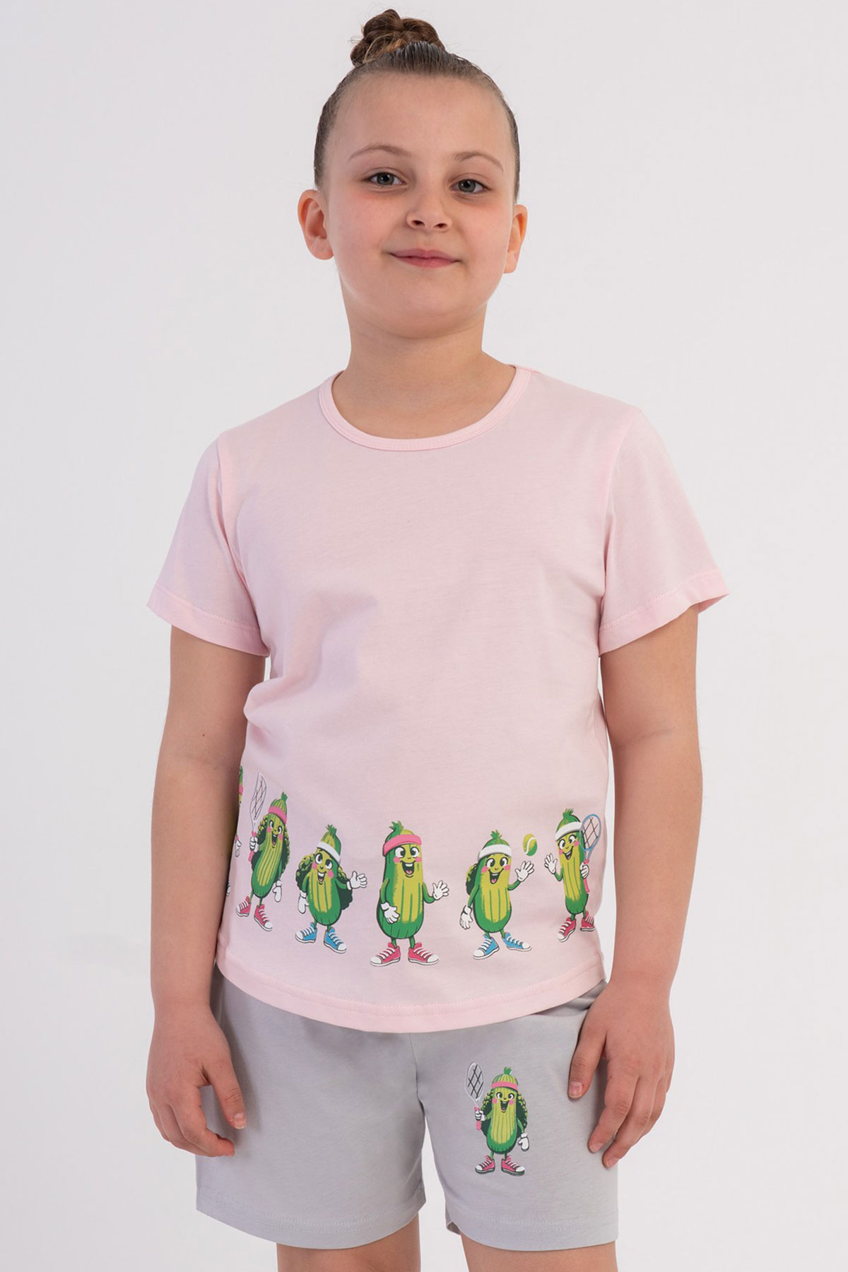 Pamuklu Kız Çocuk Kısa Kol Şortlu Pijama Takım(9/10-15/16)
